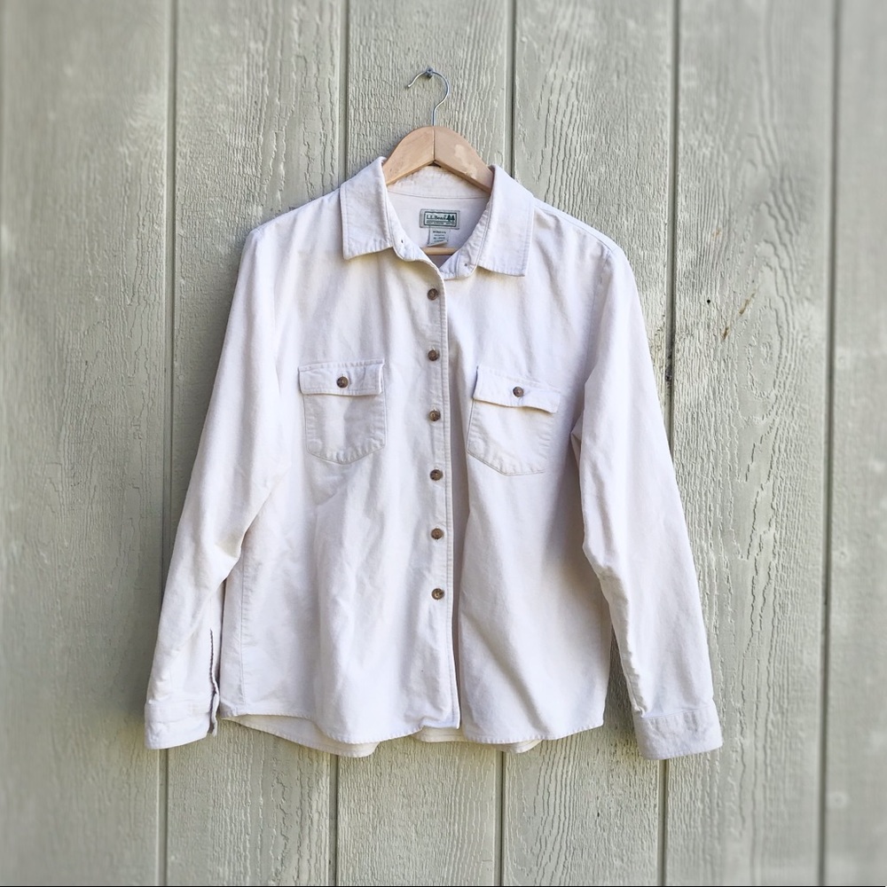 L.L.Bean • Cream Colored Flannel